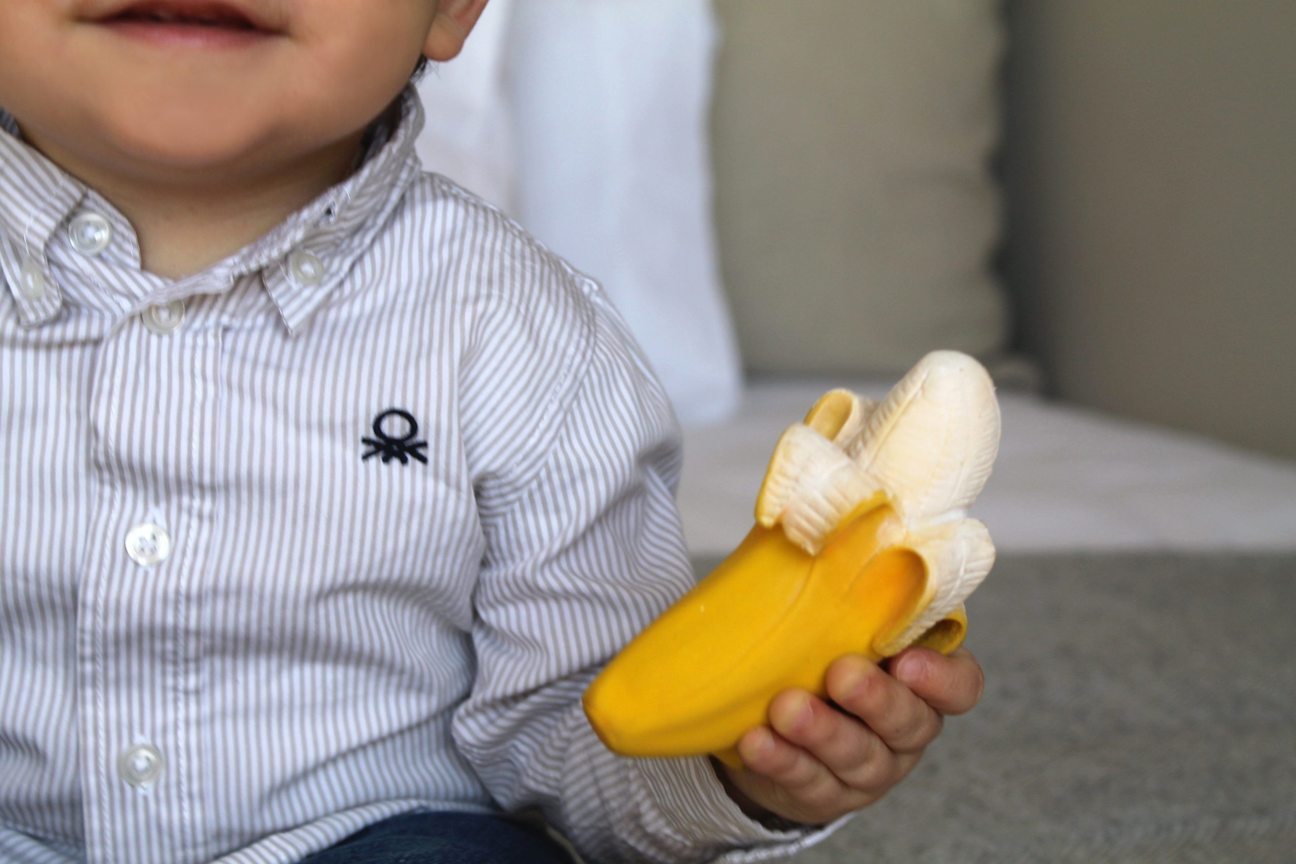 Jouet de dentition pour bébé, banane