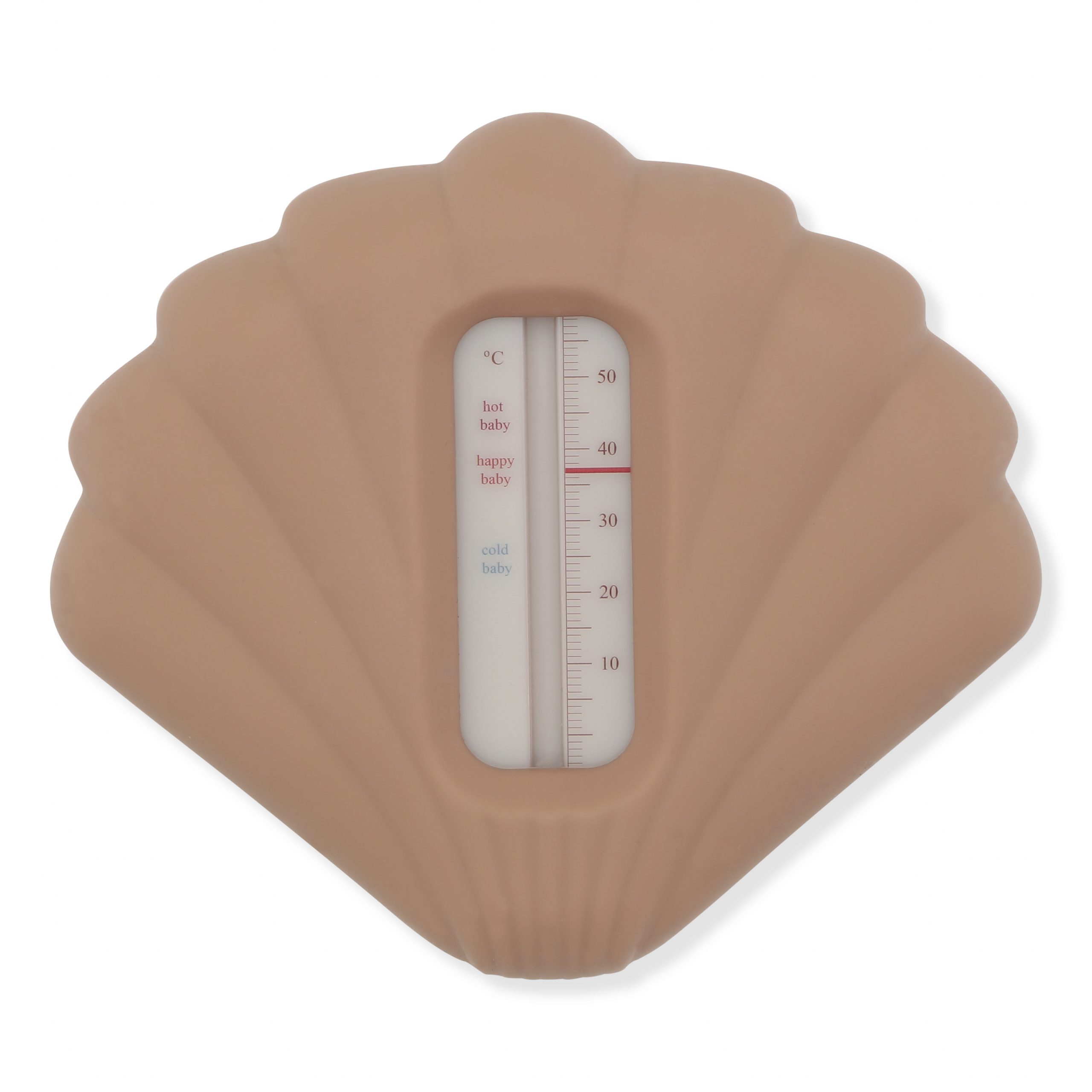 Thermomètre de bain coquillage en silicone - blush - Miniatures Factory